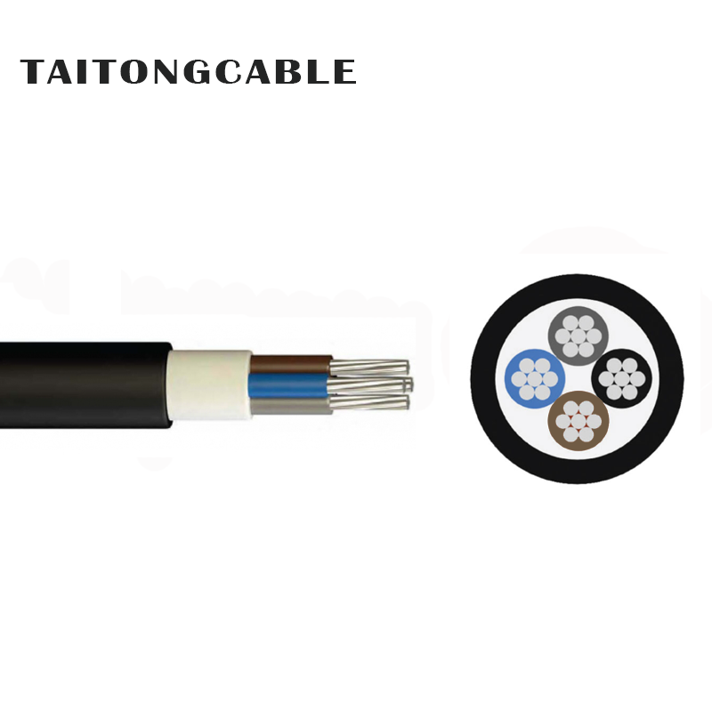 Tegangan Rendah 2-5-inti Aluminium Konduktor Tanpa Armoured XLPE Insulated PVC Sheathed Power Kabel