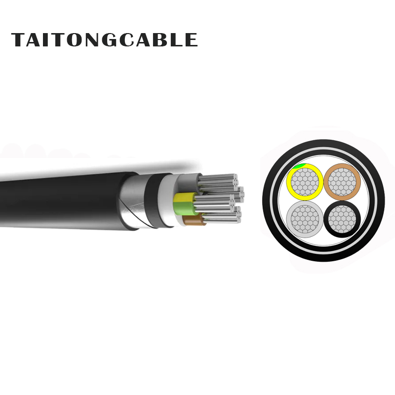 Tegangan Rendah 2-5-Inti STA Armored Aluminium Konduktor XLPE Insulated PVC Sheathed Power Kabel