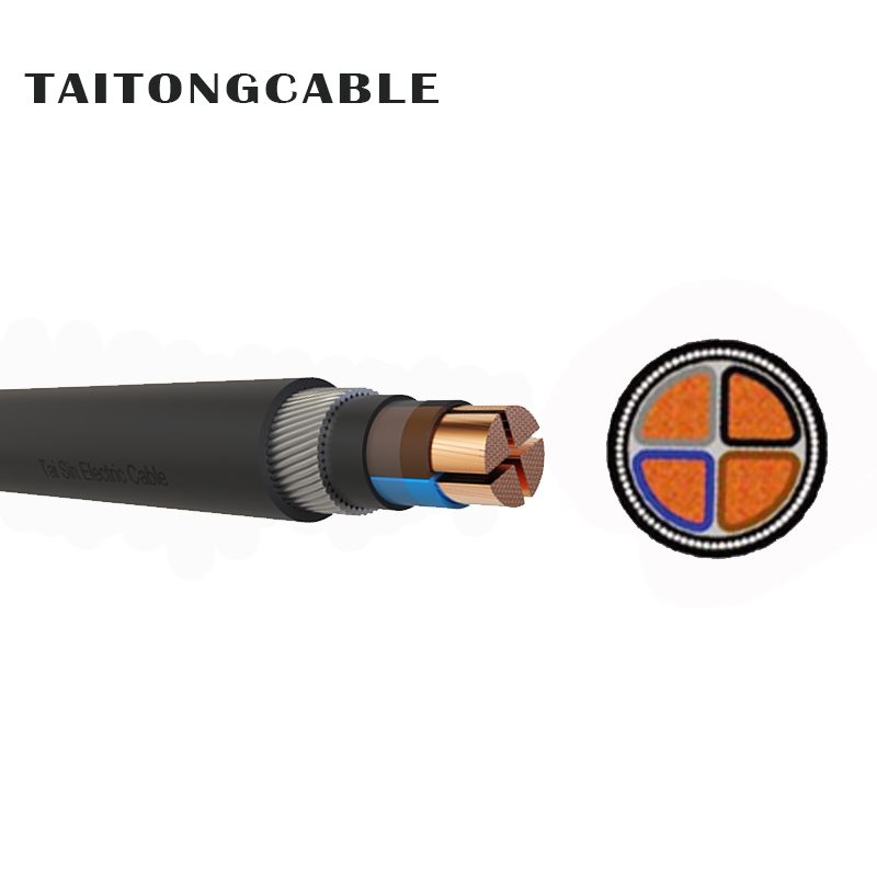 Tegangan Rendah 2-5-Inti SWA Armored Tembaga Konduktor PVC Insulated PE Sheathed Power Kabel