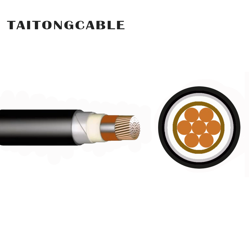 Tegangan Rendah ATA Inti Tunggal Konduktor Tembaga Lapis Baja PVC Insulated PVC Sheath Kabel Daya