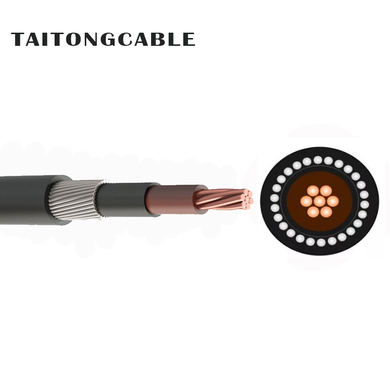 Tegangan Rendah Single-Core AWA Armored Tembaga Konduktor PVC Insulated PE Sheath Kabel Daya